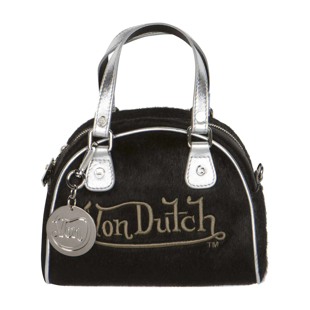 Leopard & Silver Leather Von Dutch Paris Bowling Bag