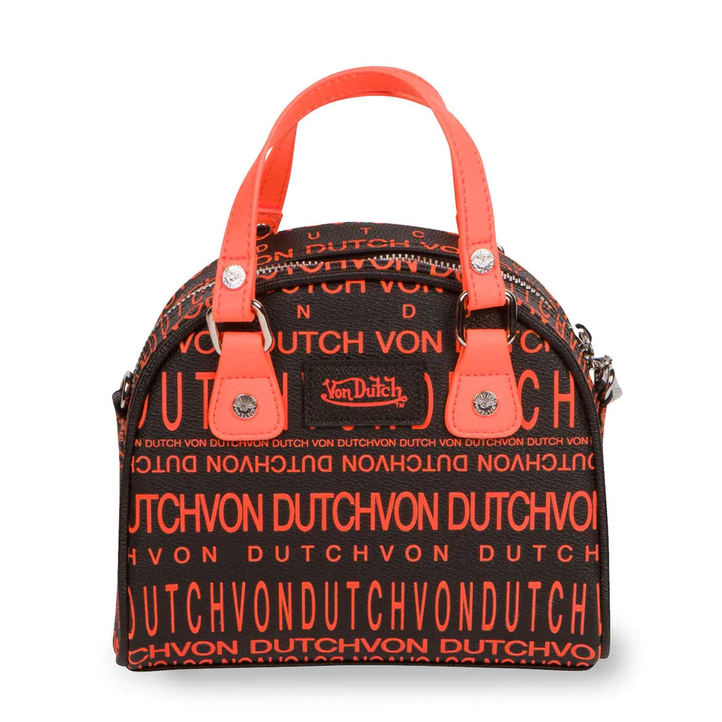 Monogram Black & Orange Overnight Bag - Von Dutch