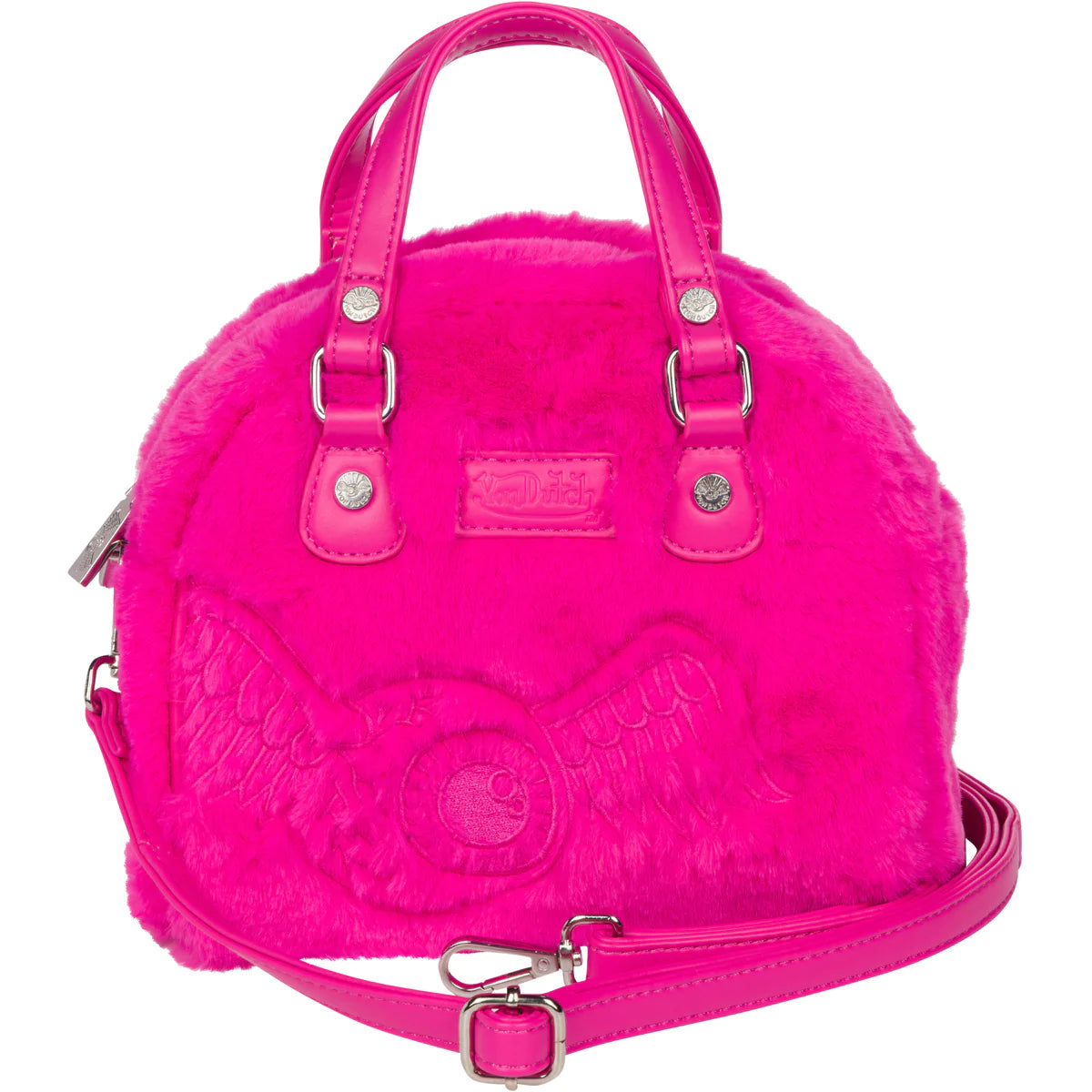 VEGAN BUBBLEGUM FURRY SMALL BOWLING BAG - PURPLE 