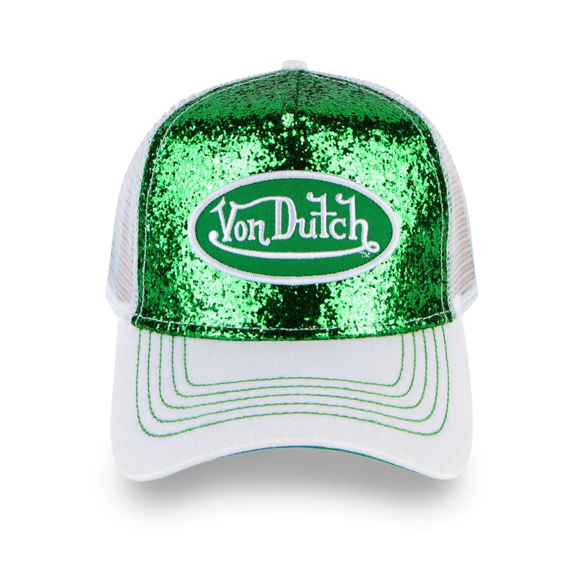 GREEN GLITTER TRUCKER